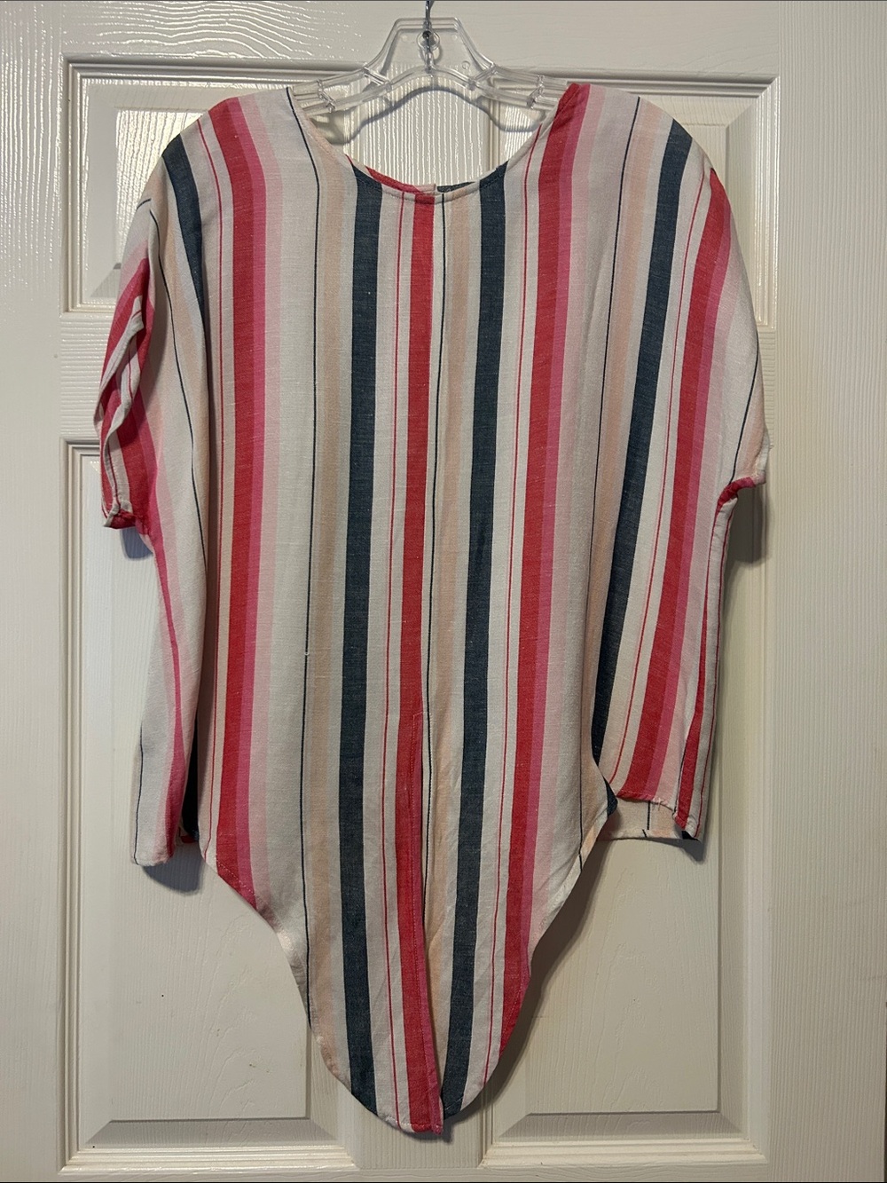 Thread and Supply Striped Pink & Navy Women’s Top. Large
